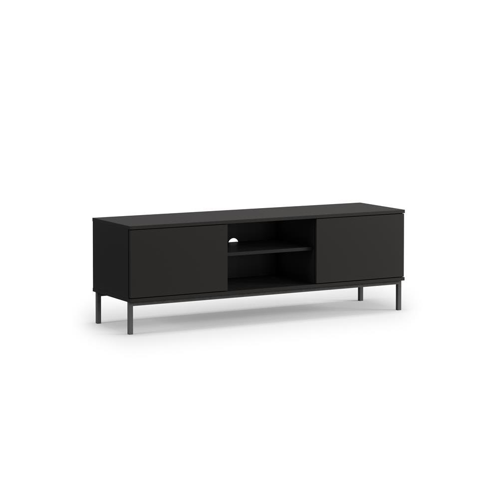 Szafka RTV 150 cm dwudrzwiowa Querin QT05 czarny mat